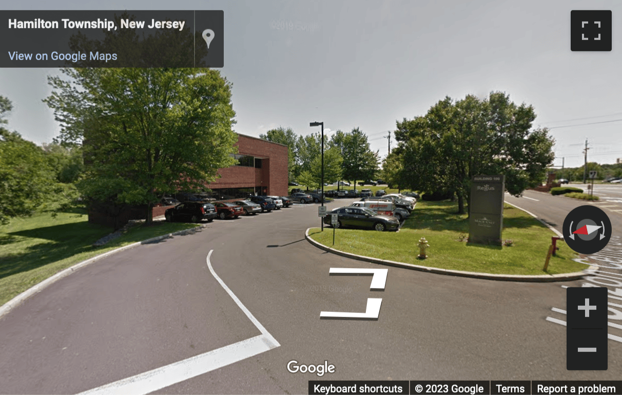 Street View image of 100 Horizon Center Blvd, 1st and 2nd Floors, Trenton, New Jersey, USA
