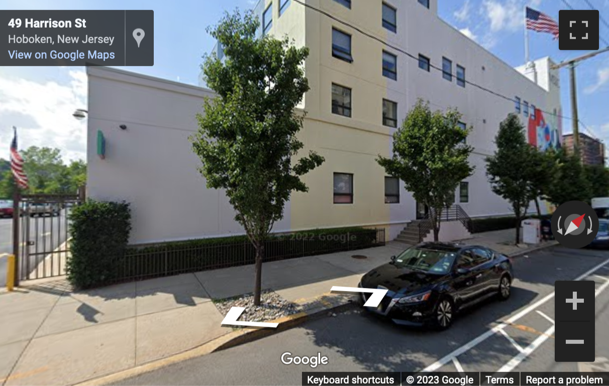 Street View image of 50 Harrison Street, Suite PH 401, Hoboken, New Jersey, USA
