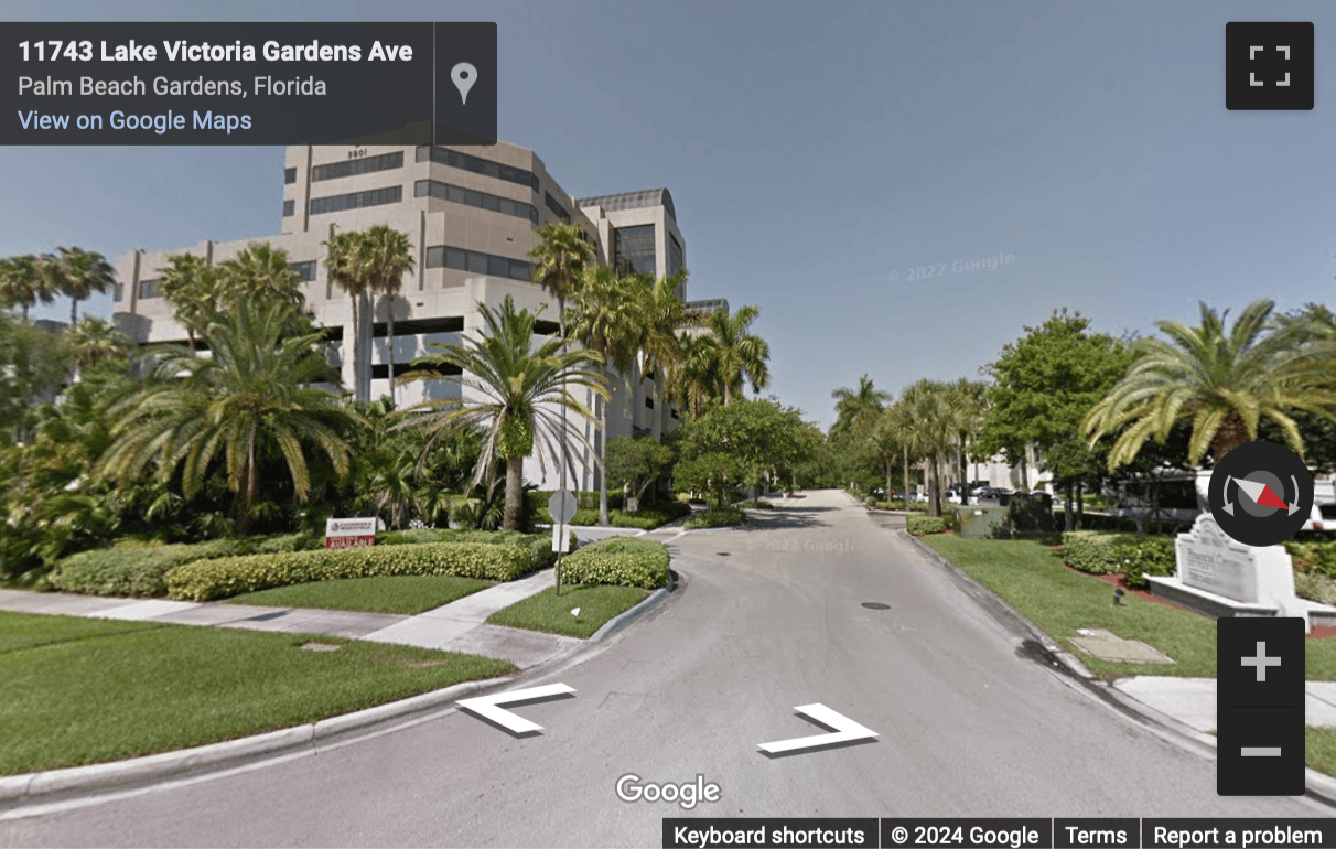 Street View image of 3801 PGA Boulevard, Suite 600 & 602, Palm Beach Gardens, Florida, USA