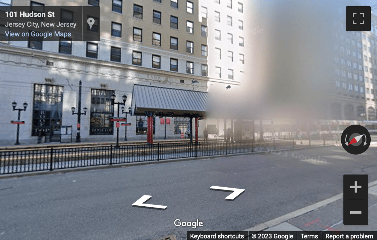 Street View image of 101 Hudson Street, Jersey City, New Jersey, USA