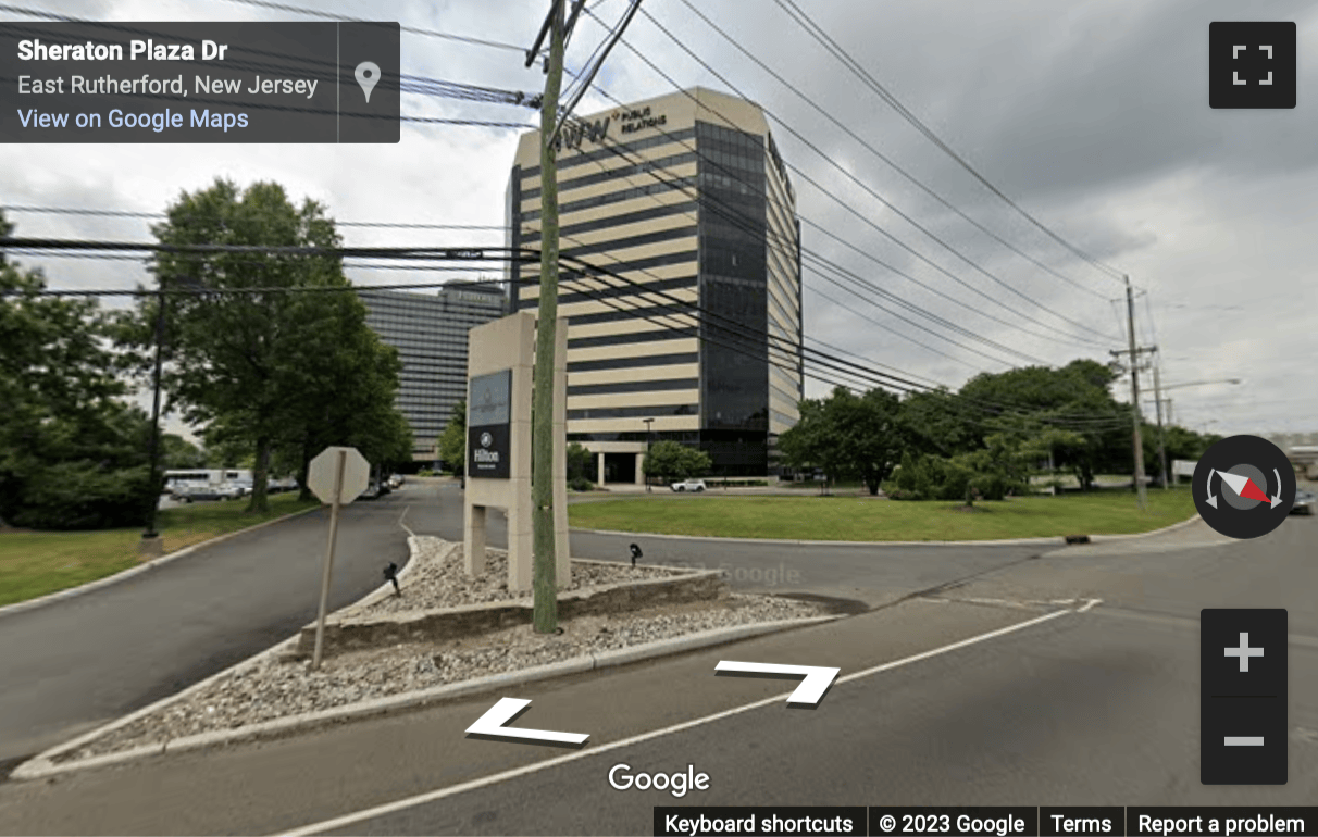 Street View image of 1 Meadowlands Plaza, Suite 200, East Rutherford, New Jersey, USA