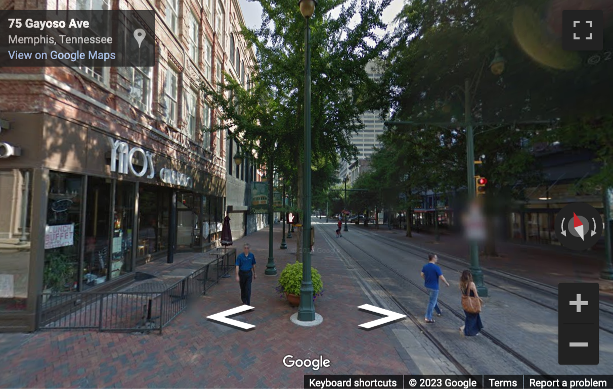 Street View image of 119 S. Main Street, Suite 500, Memphis, Tennessee, USA