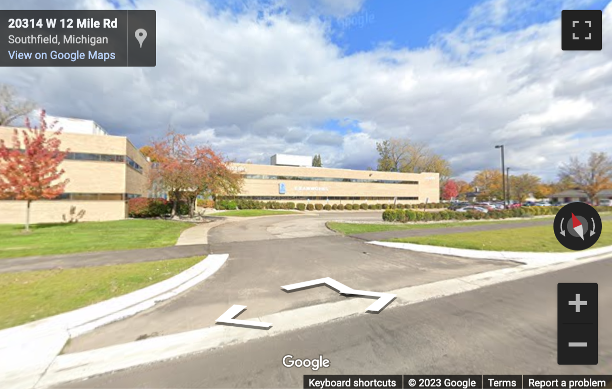 Street View image of 20300 West Twelve Mile Road, Suite 101, Southfield, Michigan, USA