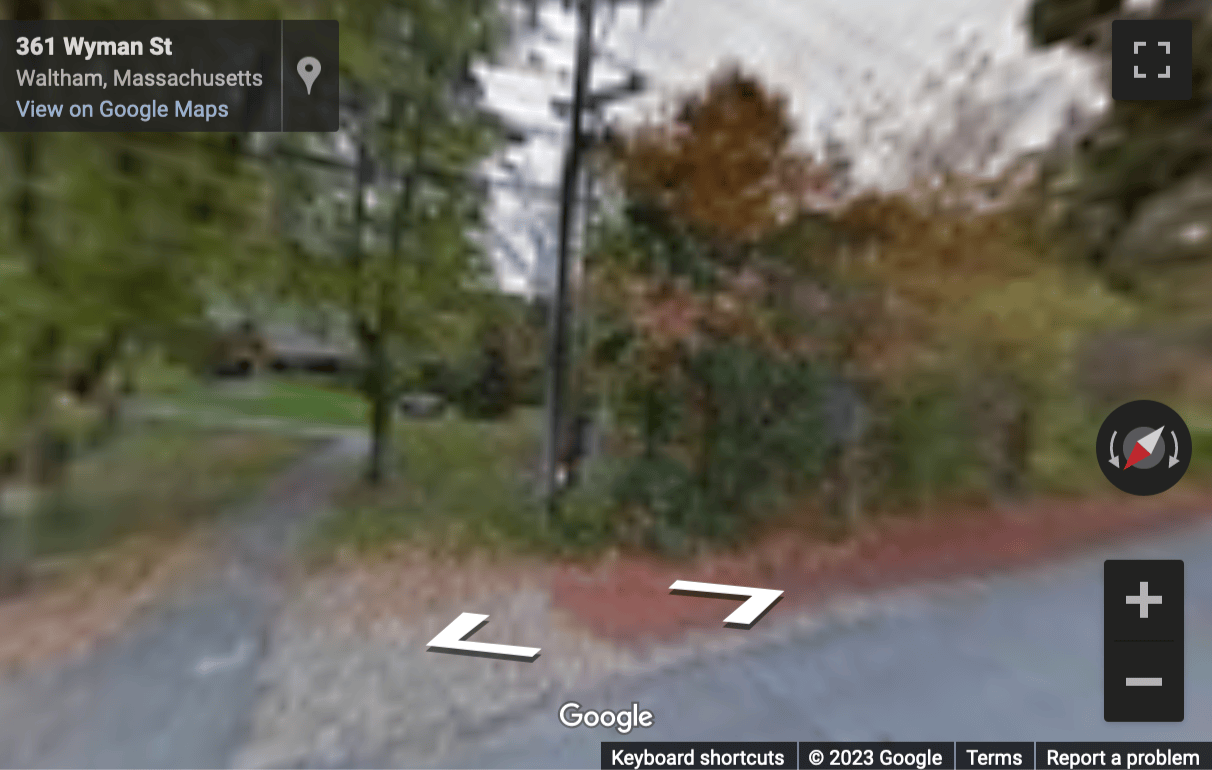 Street View image of 303 Wyman Street, Suite 300, Waltham, Massachusetts, USA