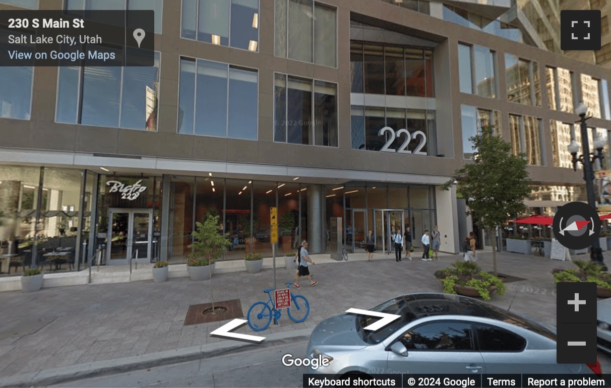 Street View image of 222 Main Street, 5th Floor, Salt Lake City, Utah, USA