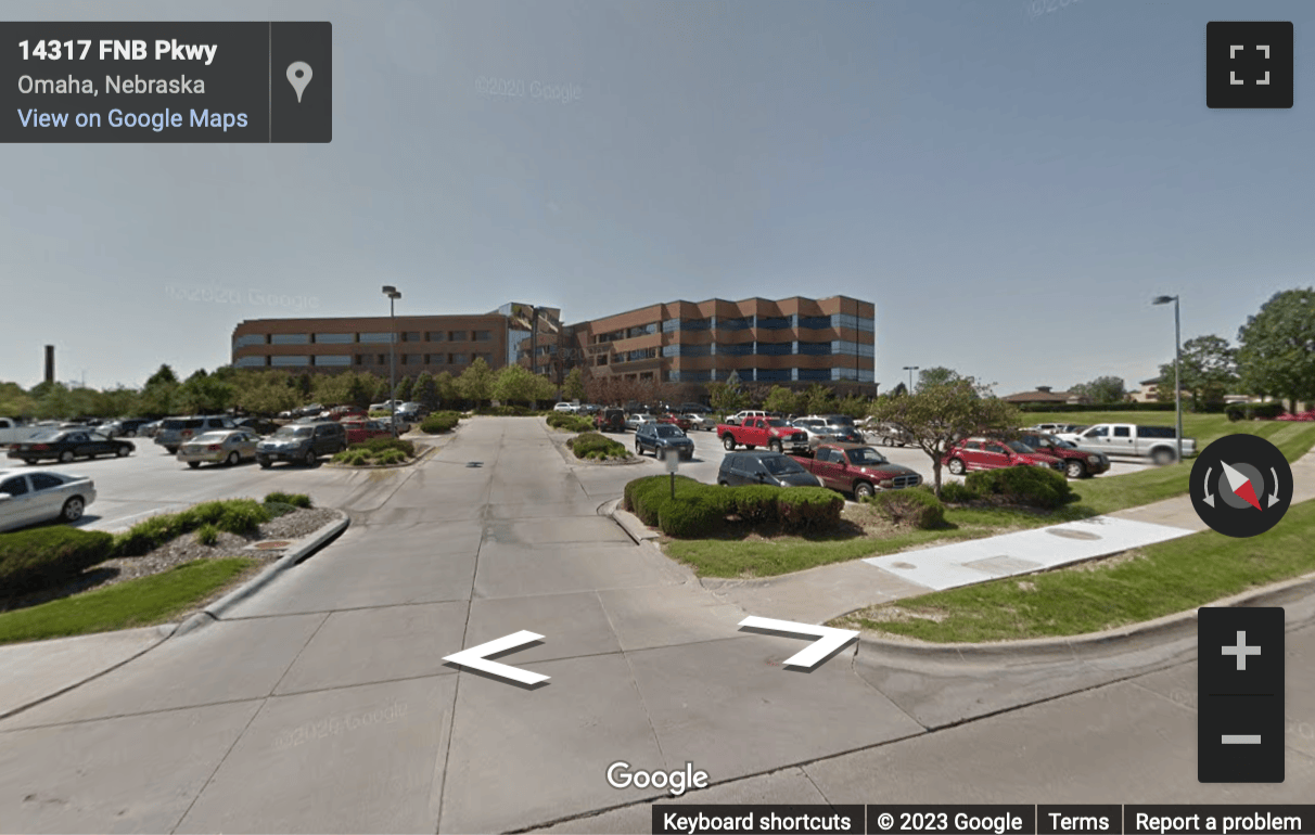 Street View image of 14301 First National Bank Parkway, Omaha, Nebraska, USA