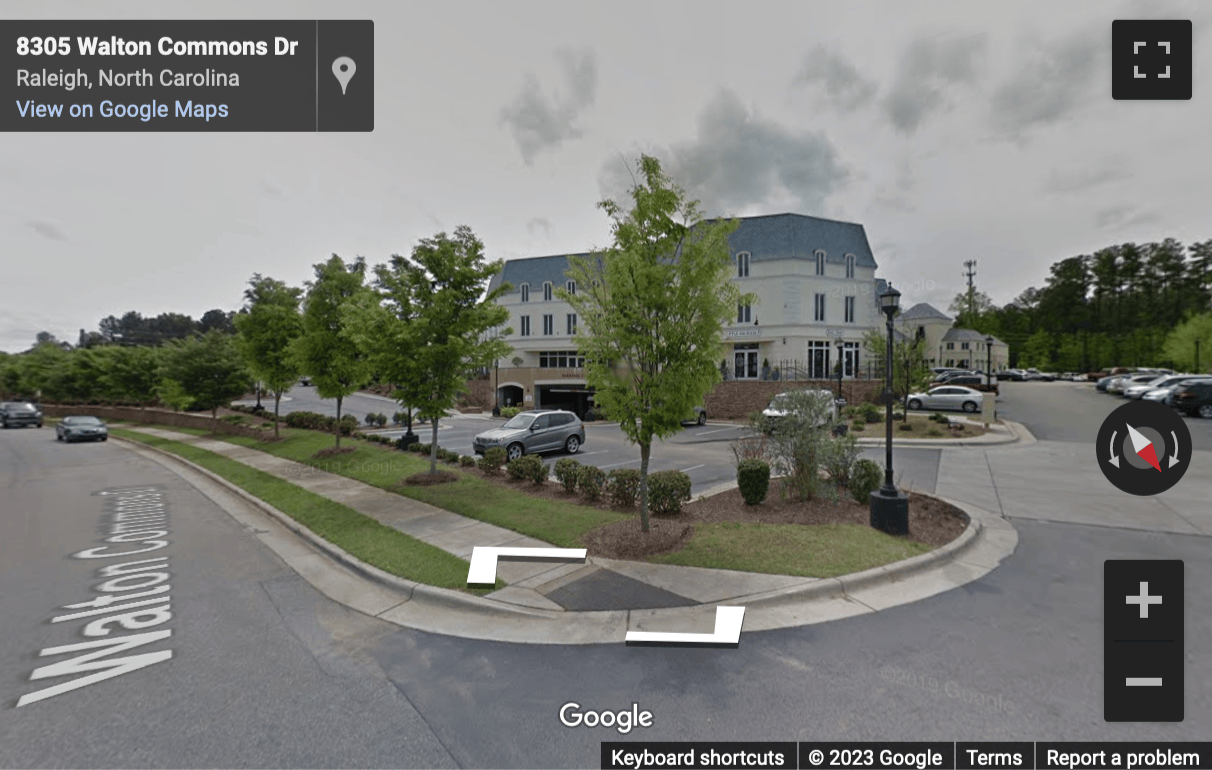 Street View image of 8480 Honeycutt Road, Suite 200, Raleigh, North Carolina, USA