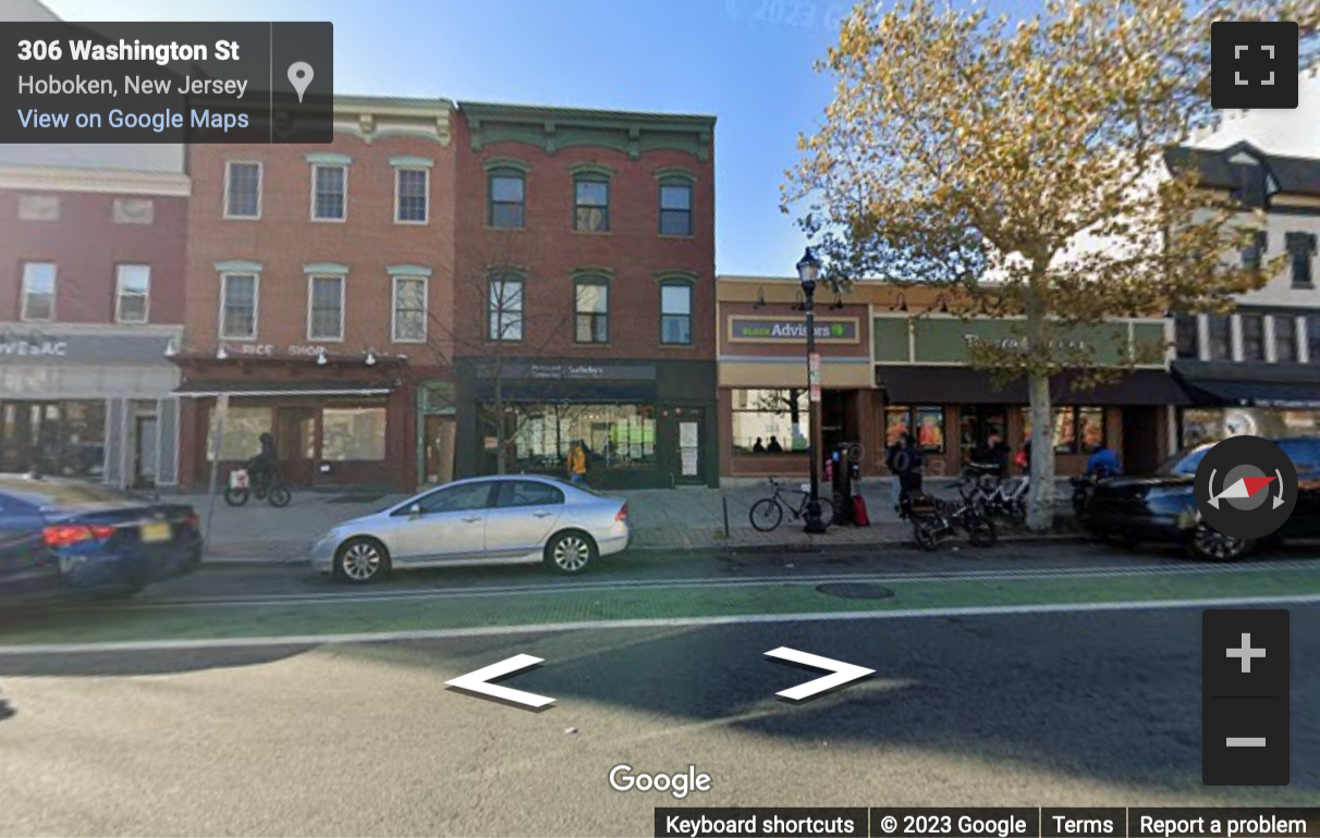 Street View image of 306 Washington Street, Hoboken, New Jersey, USA