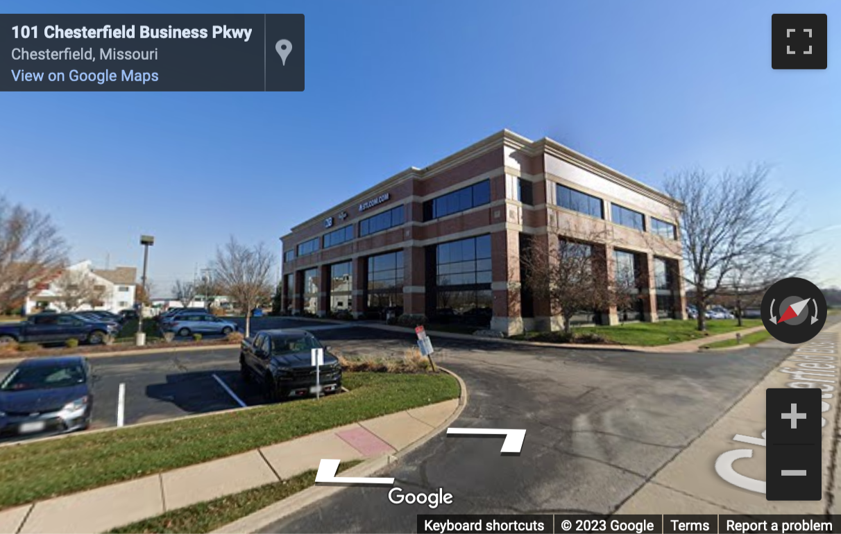 Street View image of St. Louis-Chesterfield, 100 Chesterfield Business Parkway, 2nd Floor