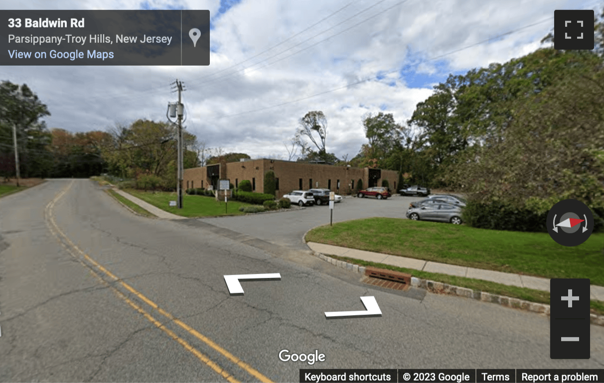 Street View image of American office centers, 40 Baldwin Road, Parsippany, New Jersey, USA