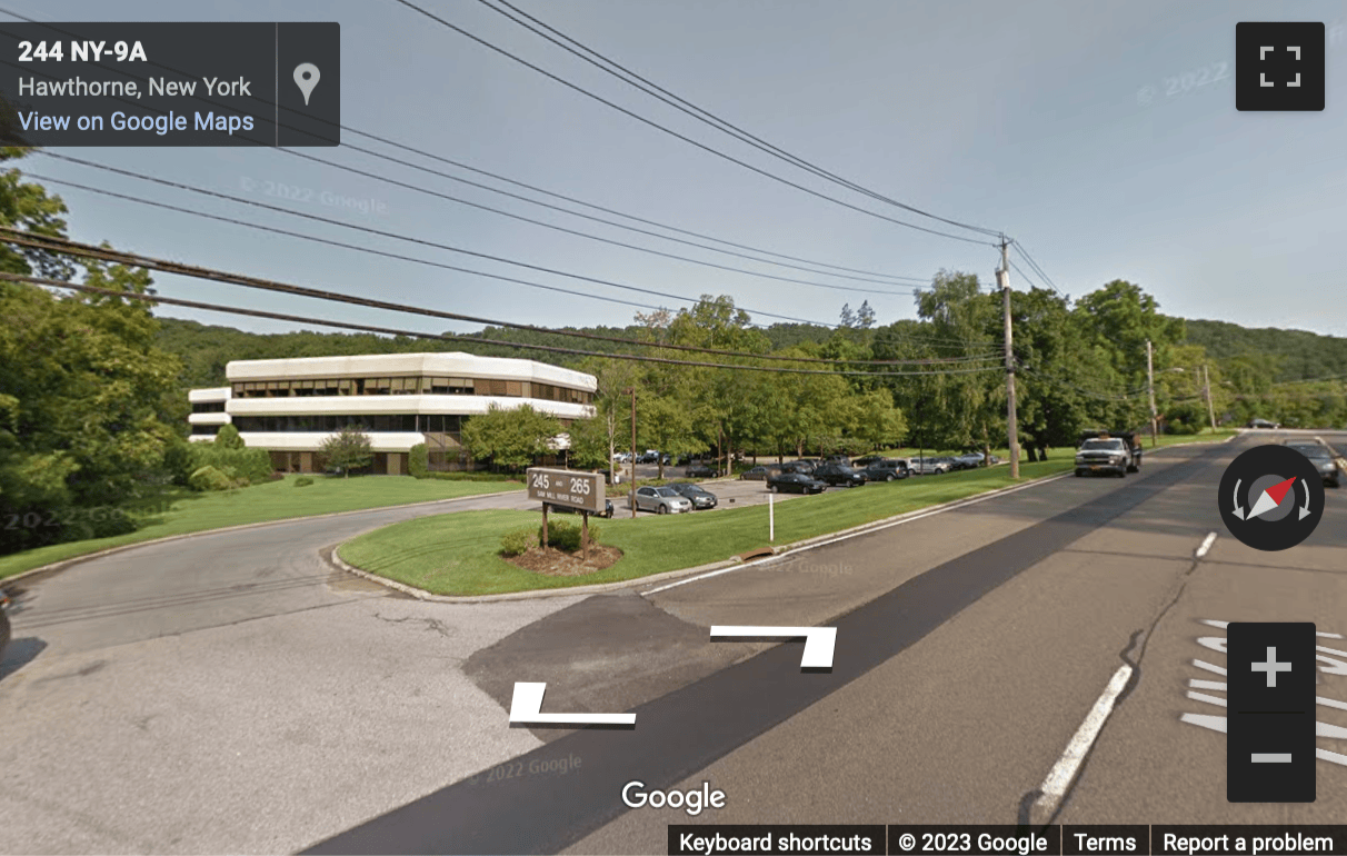 Street View image of 245 Saw Mill River Road Suite No. 106, Hawthorne, New York State, USA