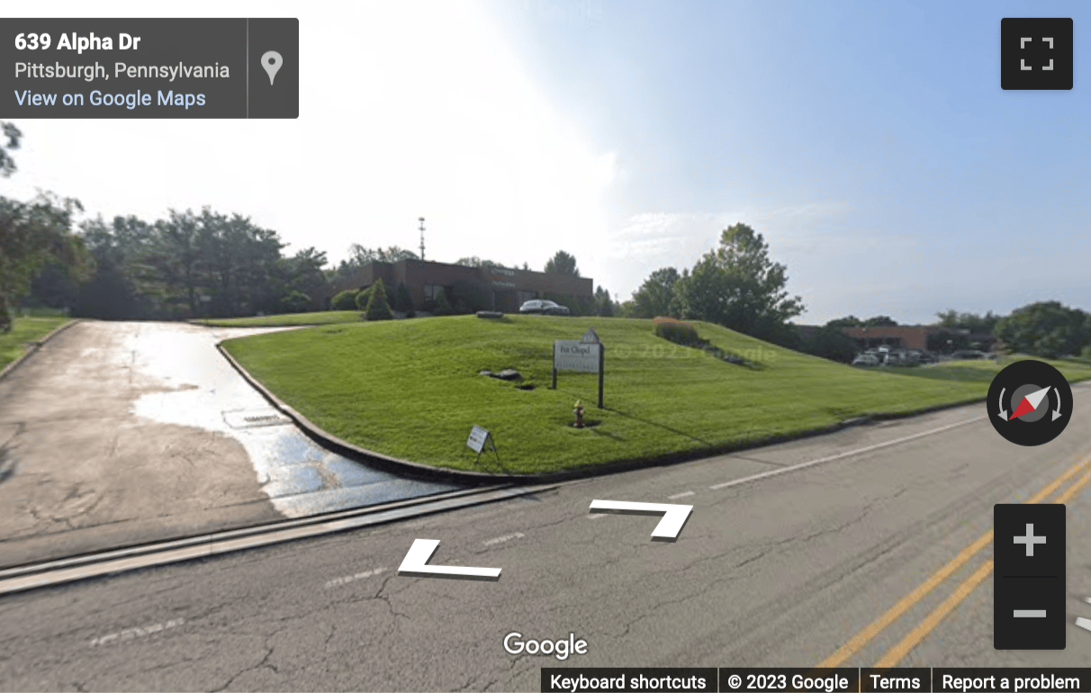 Street View image of 634 Alpha Drive, Pittsburgh, Pennsylvania, USA