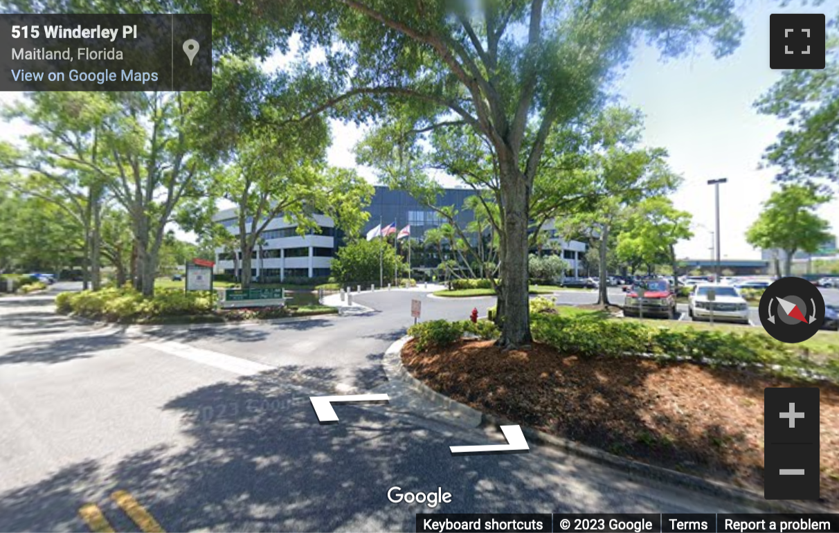 Street View image of 555 Winderley place, Suite 300, Orlando, Florida, USA