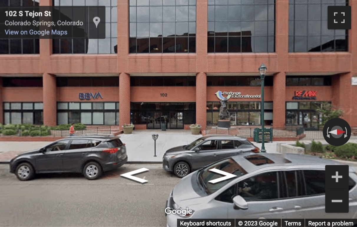 Street View image of 102 South Tejon Street, 11th Floor, Colorado Springs, Colorado, USA