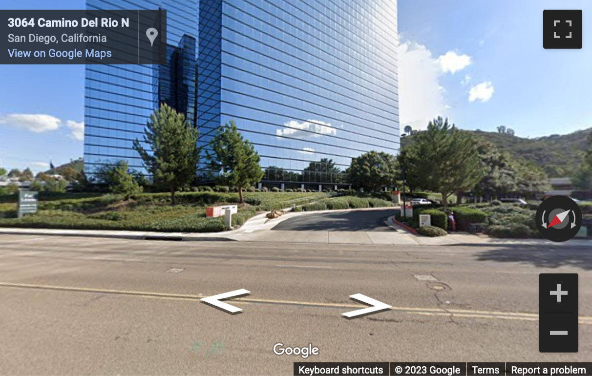 Street View image of 3111 Camino Del Rio North, Mission Valley, Suite 400, San Diego, California, USA