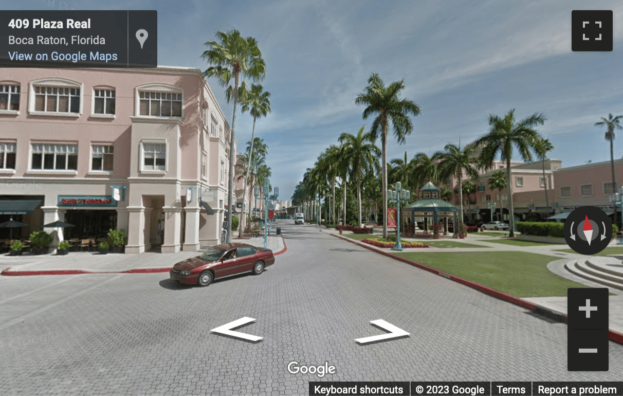 Street View image of 433 Plaza Real, Mizner Park, Suite 275, Boca Raton, Florida, USA