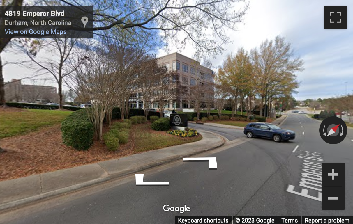 Street View image of 4819 Emperor Boulevard, Imperial Business Park, 4th Floor, Research Triangle Park Center, Durham