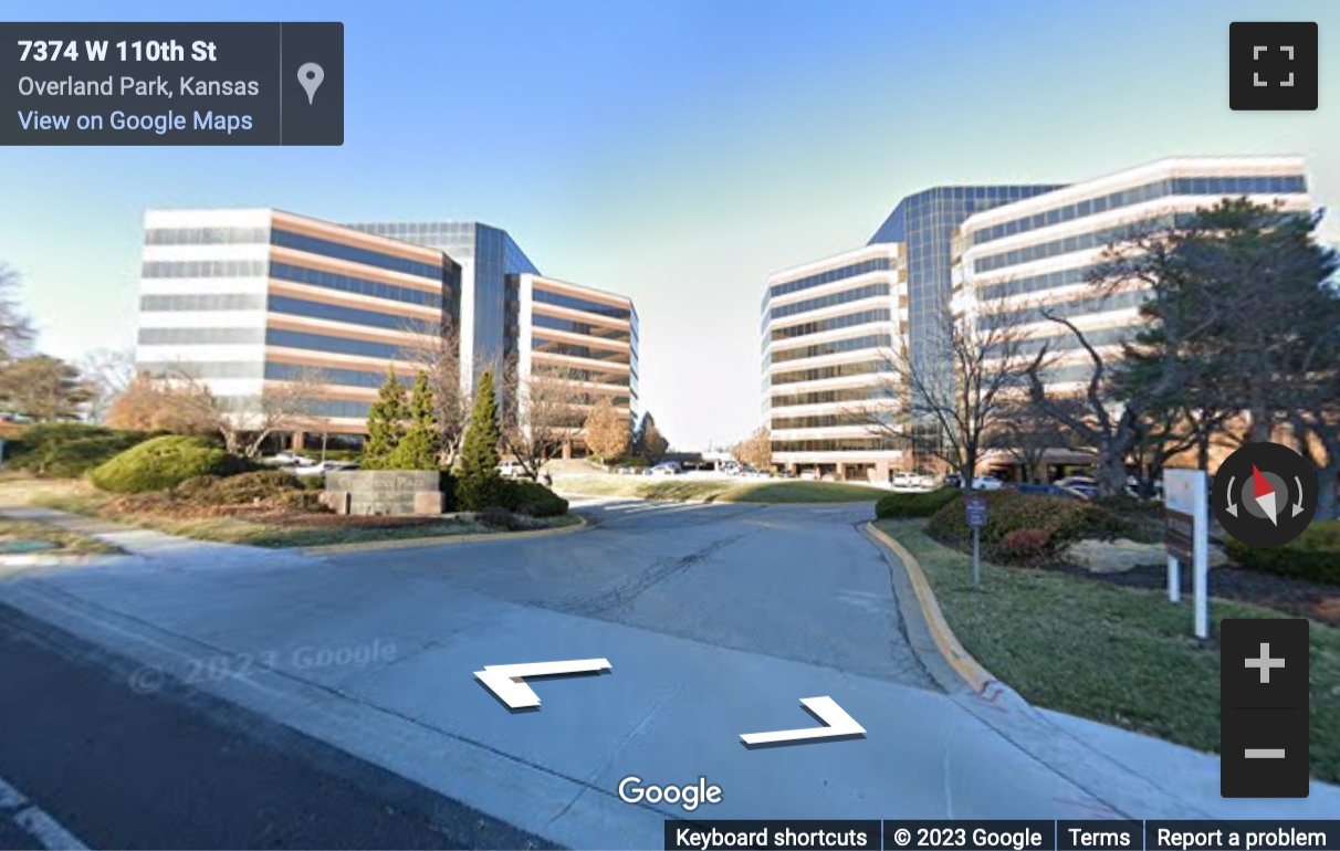 Street View image of 7300 West 110th Street, Commerce Plaza I, Suite 700, Commerce Plaza Center, Overland Park