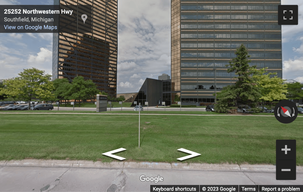 Street View image of 2000 Town Center, Suite 1900, Town Center, Southfield, Michigan, USA