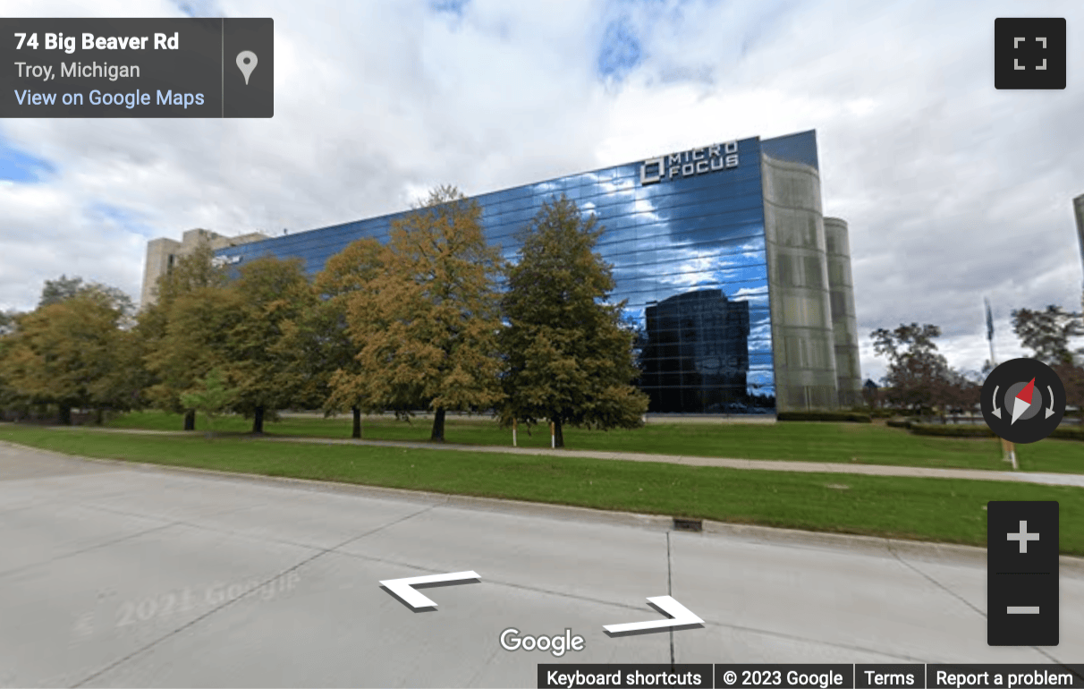 Street View image of 100 West Big Beaver Road, Suite 200, Liberty Center, Troy, Michigan, USA