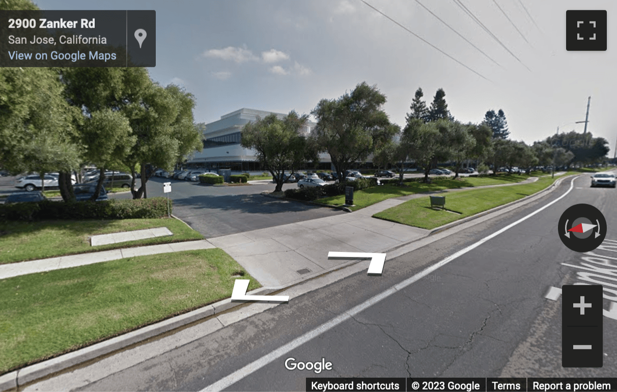 Street View image of 2880 Zanker Road, Suite 230, North San Jose Center, San Jose, California, USA