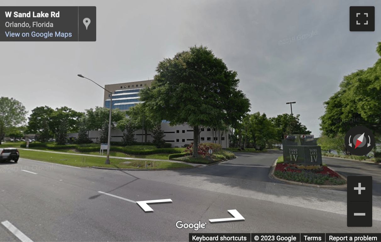 Street View image of 7380 Sand Lake Road, Suite 500, Sand Lake Center, Orlando, Florida, USA