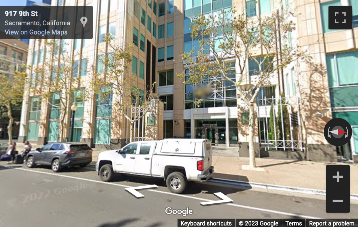 Street View image of 980 9th Street, Downtown Sacramento Center, Sacramento, California, USA