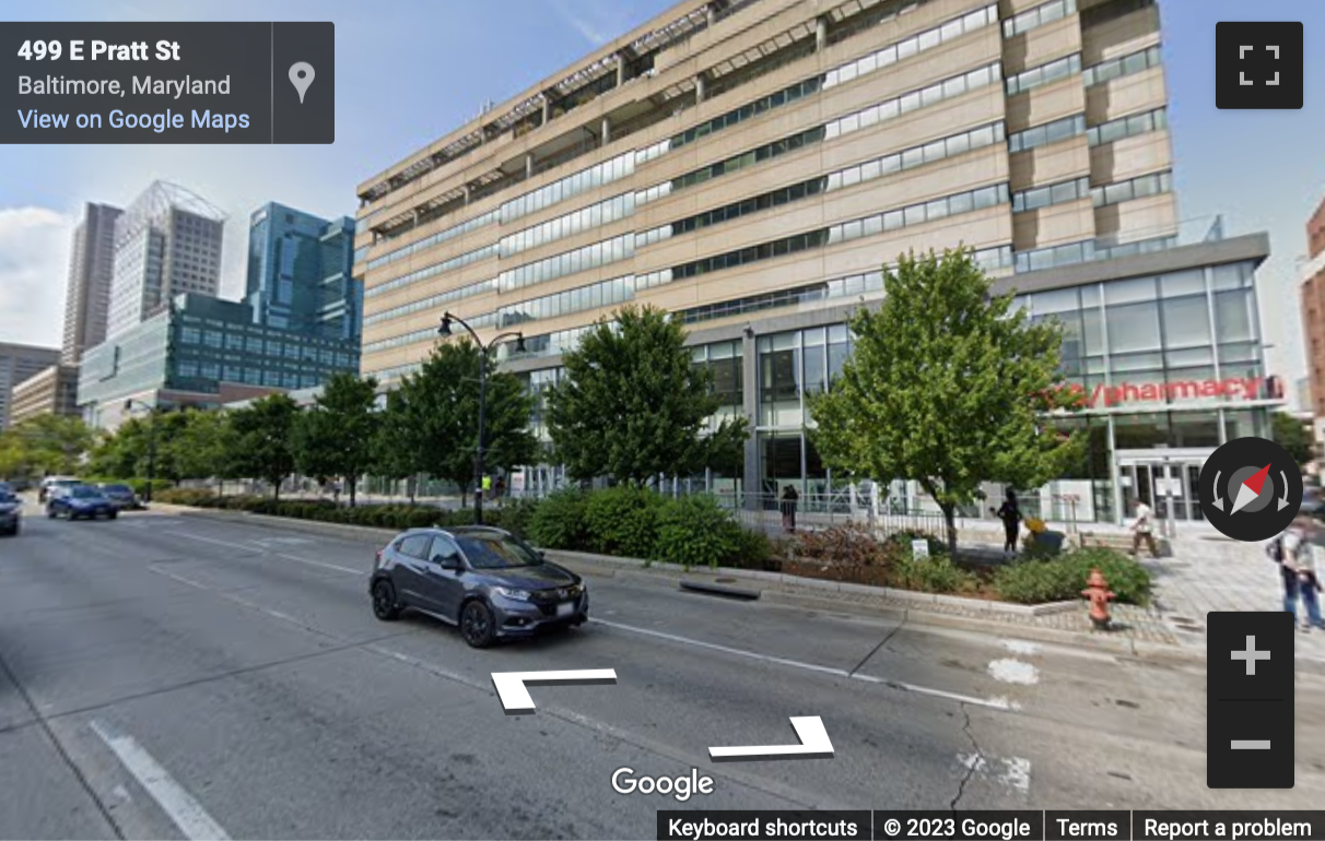 Street View image of Inner Harbour Centre, Suite 800, 400 East Pratt Street, Baltimore, Maryland, USA