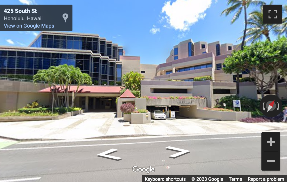 Street View image of 500 Ala Moana Blvd, Suite 400, Seven Waterfront Plaza, Honolulu, Hawaii, USA