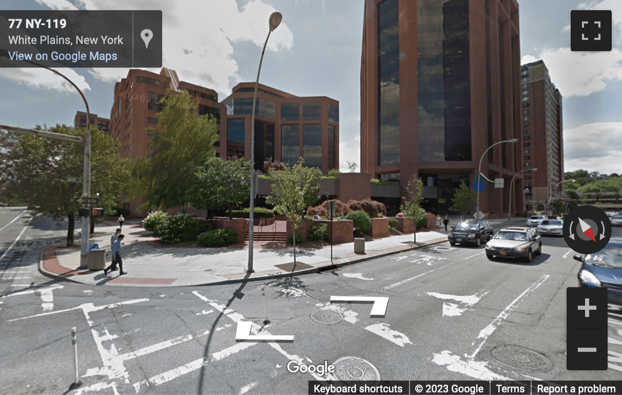 Street View image of 50 Main Street, Suite 1000, Main Street Center, White Plains, New York State, USA