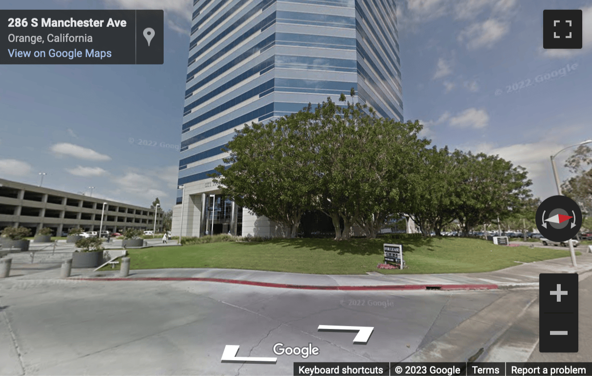 Street View image of 333 City Boulevard West, Suite 1700, City Tower Center, Orange, California, USA