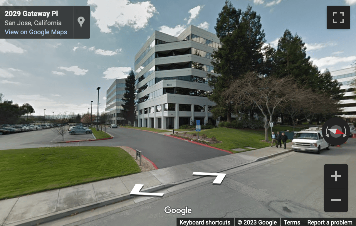 Street View image of 2033 Gateway Place, Suite 400/500/600, San Jose, California, USA