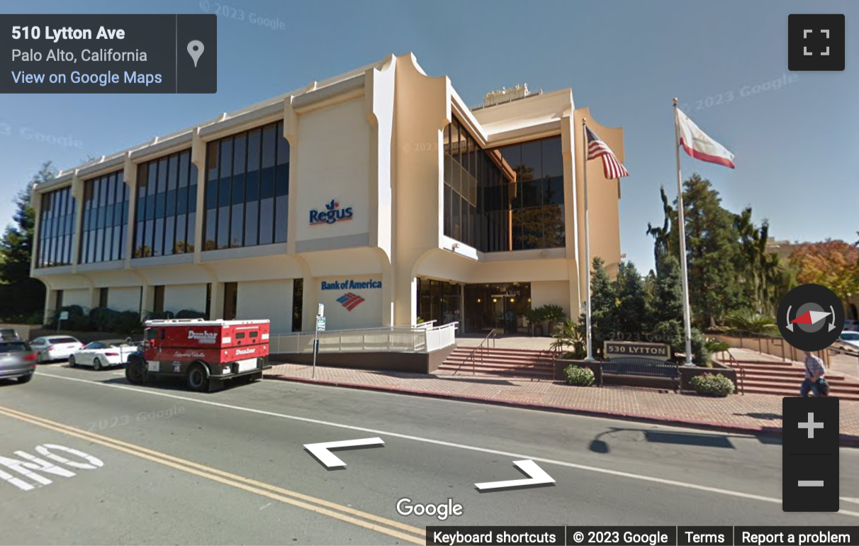 Street View image of 530 Lytton Avenue, 2nd Floor, Palo Alto, California, USA