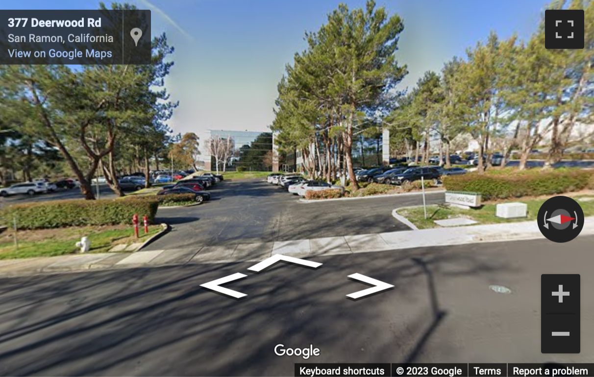 Street View image of 111 Deerwood Road, Suite 200, San Ramon, California, USA