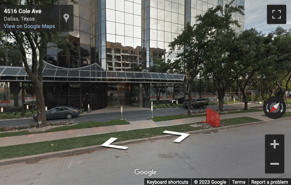 Street View image of 4514 Cole Avenue, Highland Park, Suite 600, Dallas, Texas, USA