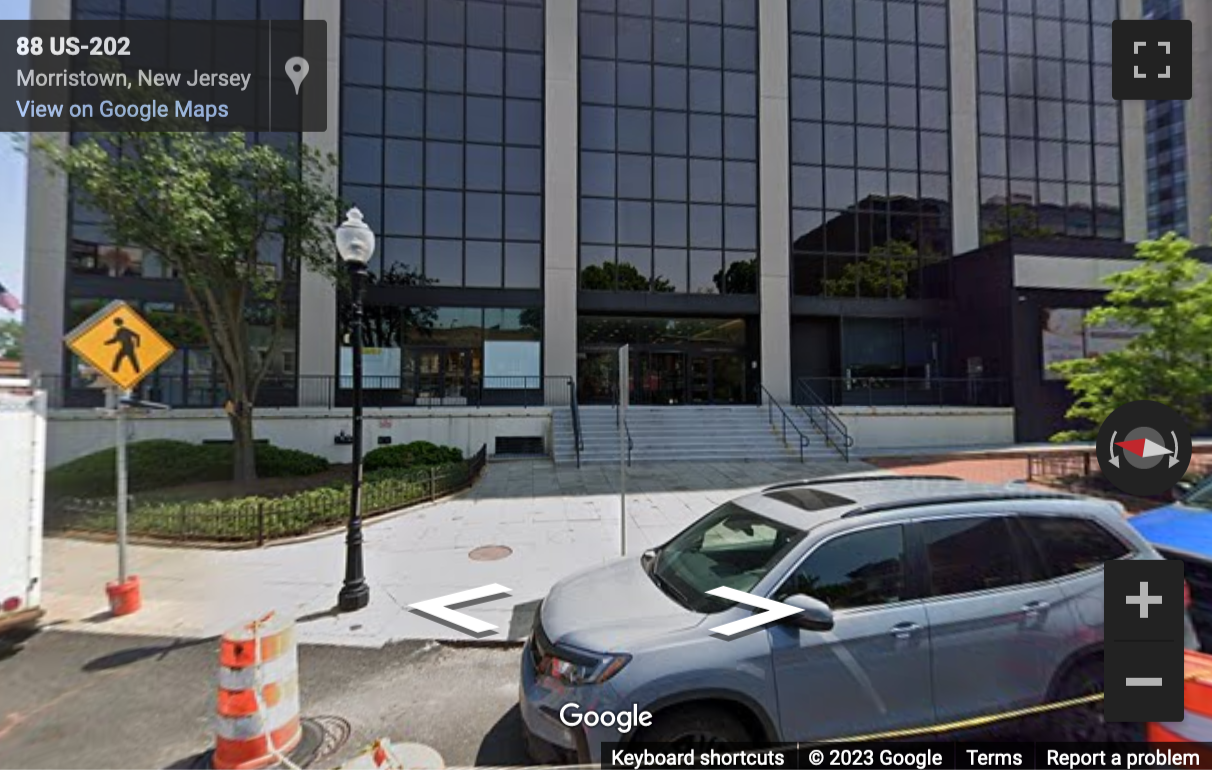 Street View image of 89 Headquarters Plaza, North Tower, 14th Floor, Morristown, New Jersey, USA