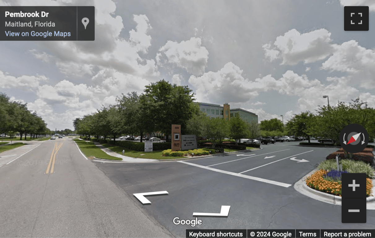 Street View image of 1800 Pembrooke Drive, Suite 300, Orlando, Florida, USA