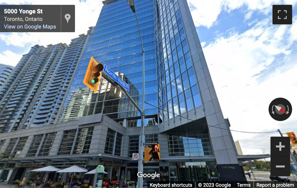 Street View image of Office space in Central Toronto - 5000 Yonge St, Suite 1901