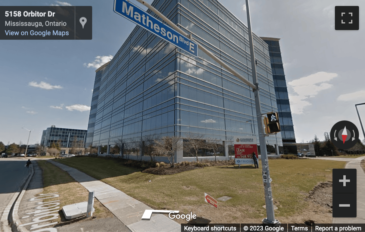 Street View image of 8th Floor, Airport Corporate Centre, 2425 Matheson Boulevard East, Mississauga