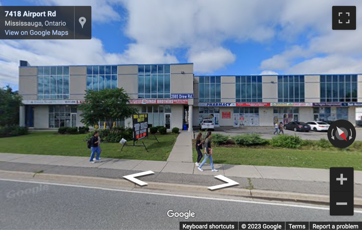 Street View image of 2985 Drew Road, Suite 216, Mississauga, Ontario, Canada