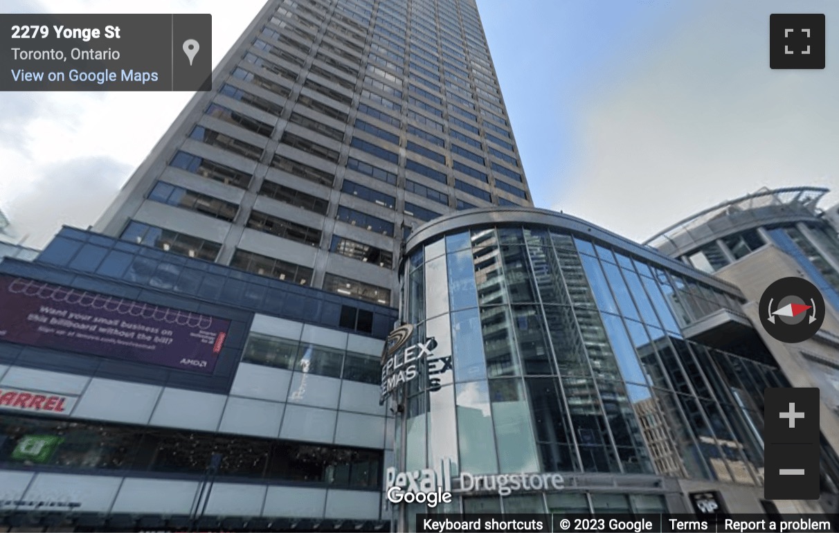 Street View image of The Yonge Eglinton Centre, 2300 Yonge Street, Suite 1600, Toronto, Ontario