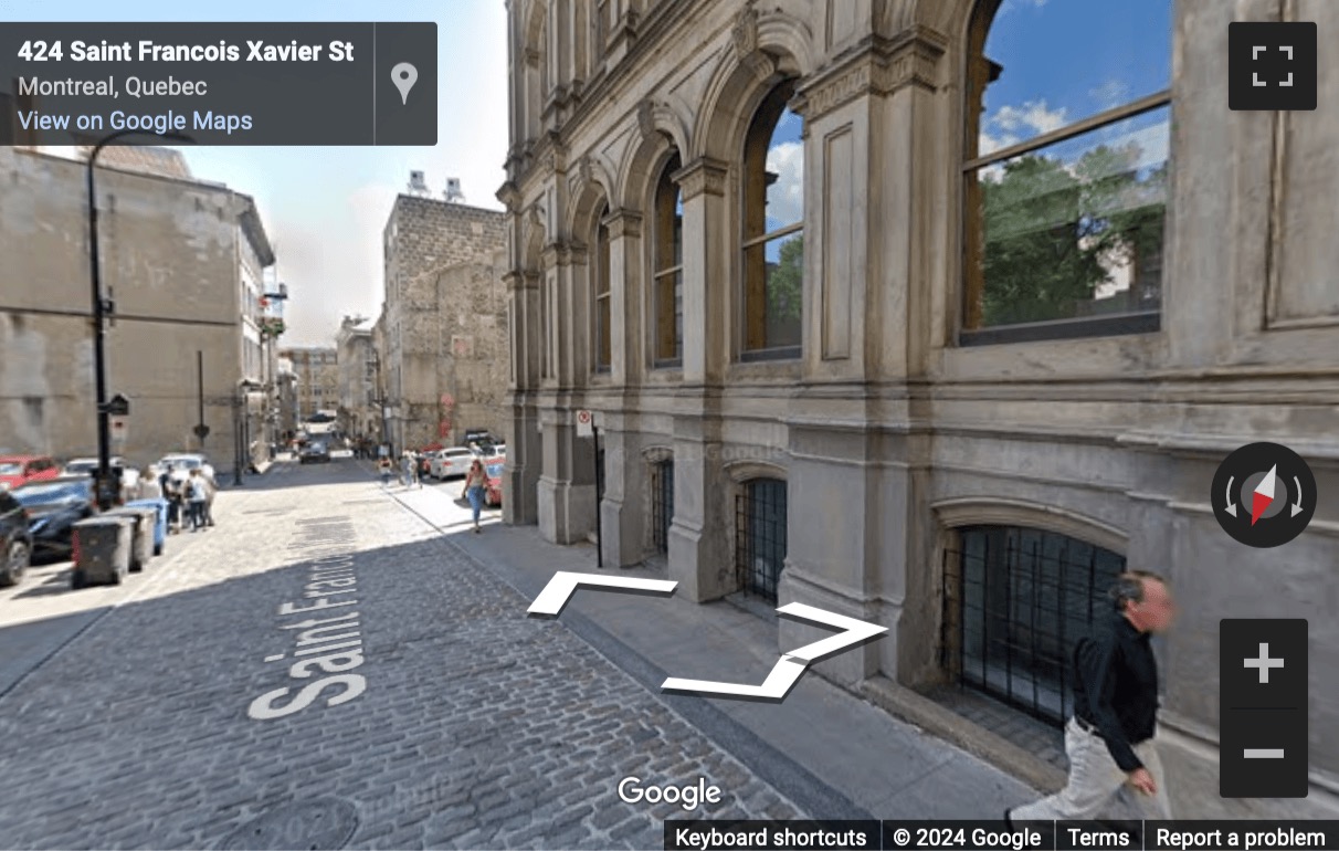 Street View image of 204 rue Saint-Sacrement, Suite 300, Montreal, Quebec, Canada