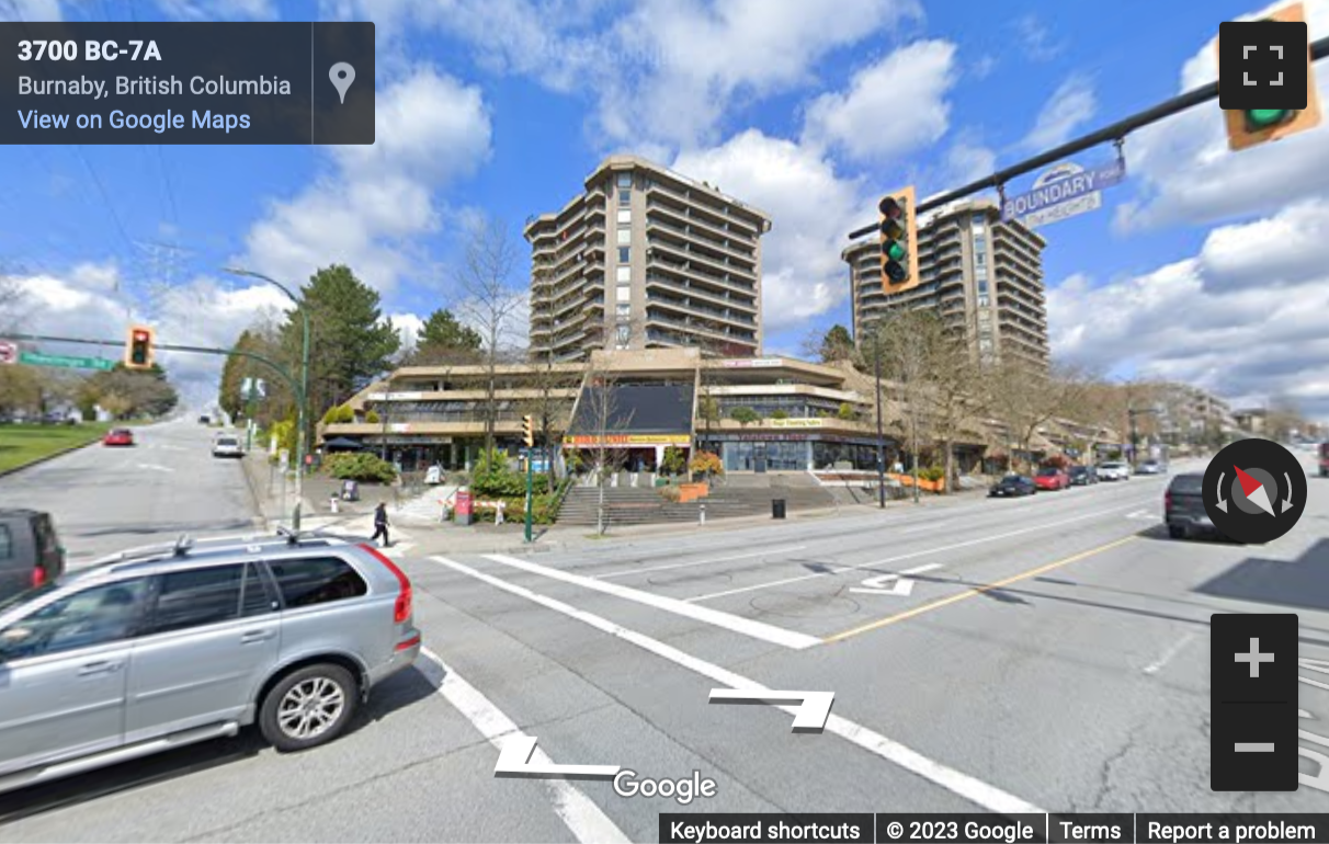 Street View image of 201-3701 Hastings Street, Burnaby, British Columbia, Canada