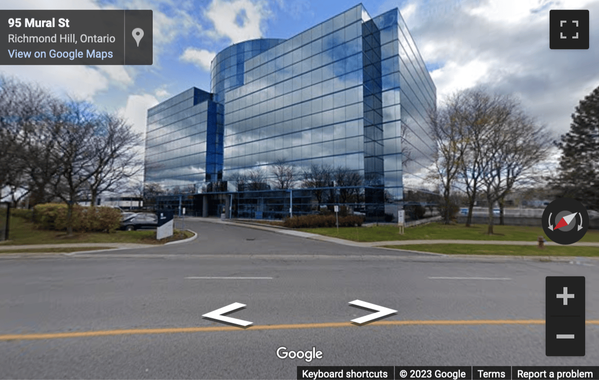 Street View image of 95 Mural Street, Suite 600, Richmond Hill, Markham, Ontario, Canada