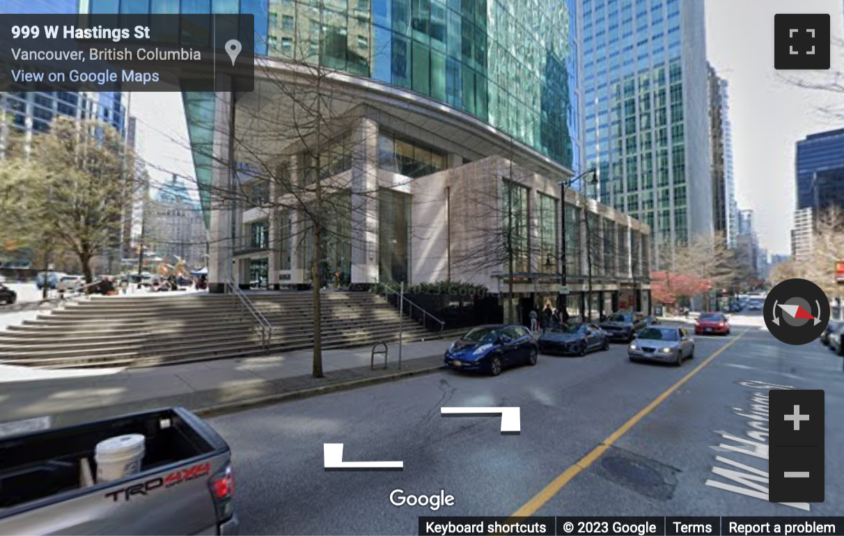 Street View image of 1021 West Hastings Street, Vancouver, British Columbia, Canada