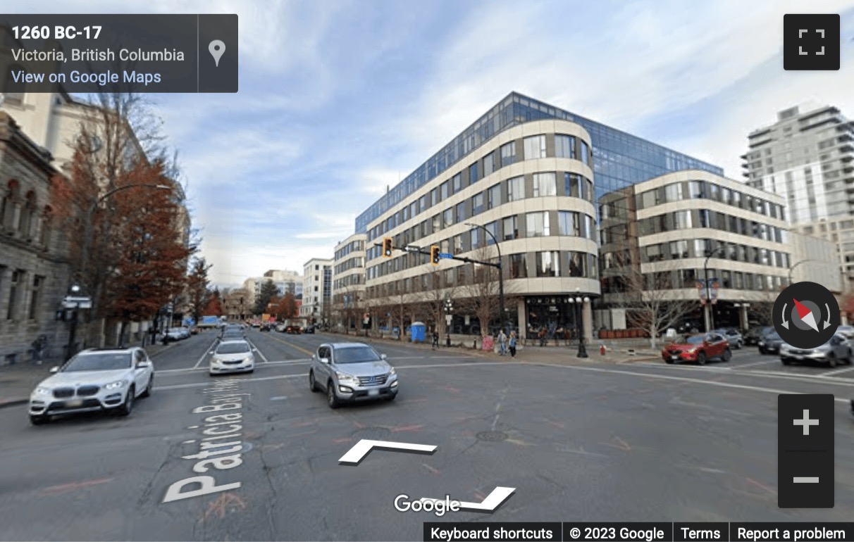 Street View image of 1321 Blanshard St/800 Yates St, Suite 301, Victoria, British Columbia, Canada