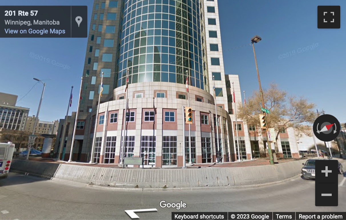Street View image of 201 Portage Avenue, Winnipeg, Manitoba, Canada (Near Highway 1)