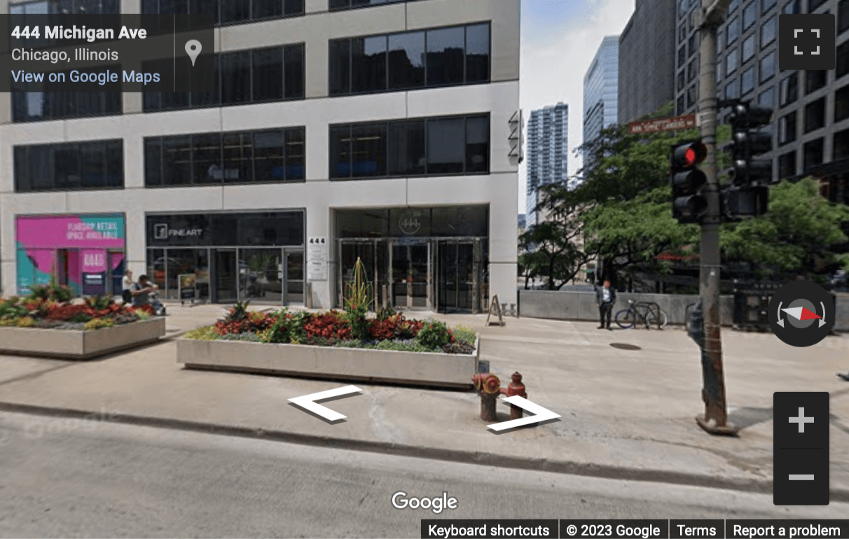 Street View image of 444 North Michigan Avenue, Suite 1200, Chicago, Illinois, USA