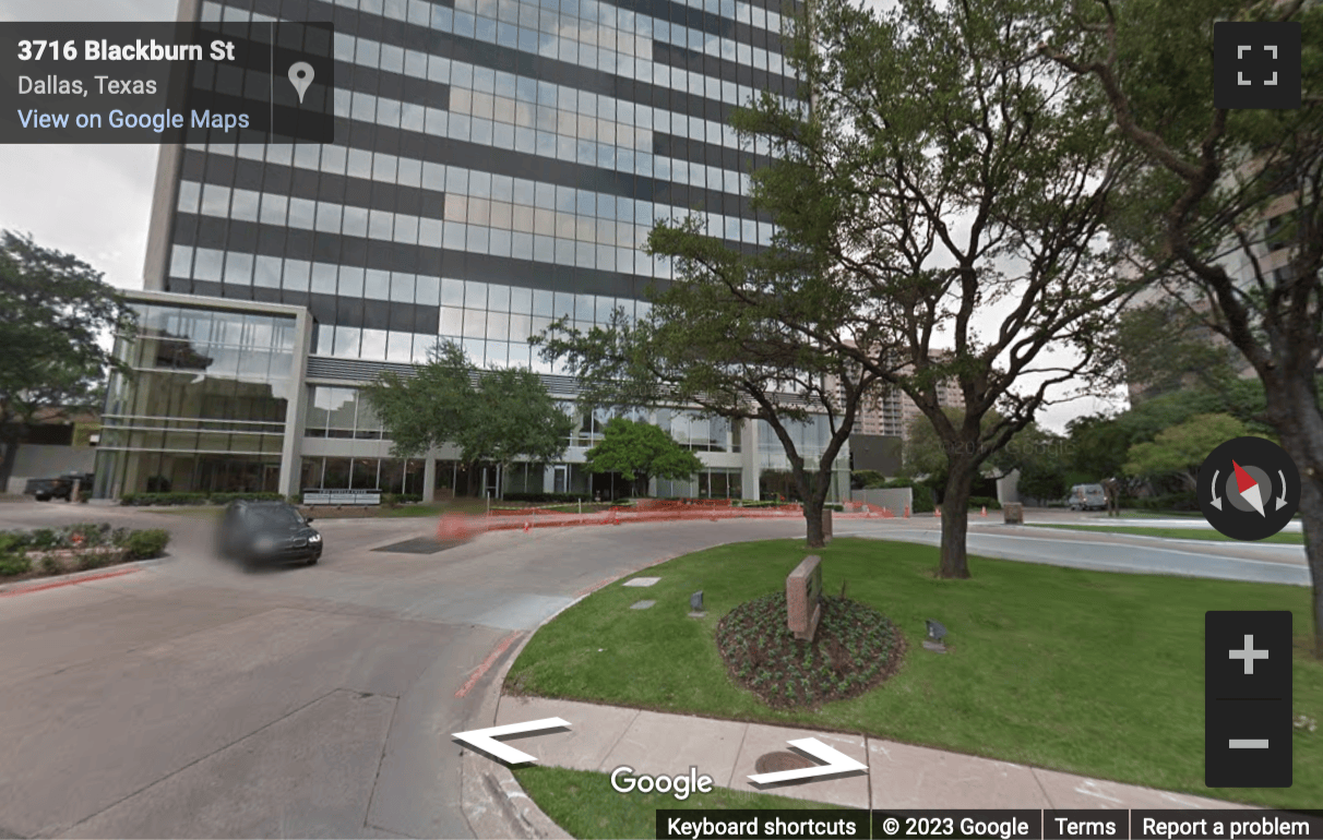 Street View image of 3838 Oak Lawn Avenue, Suite 1000, Dallas, Texas, USA