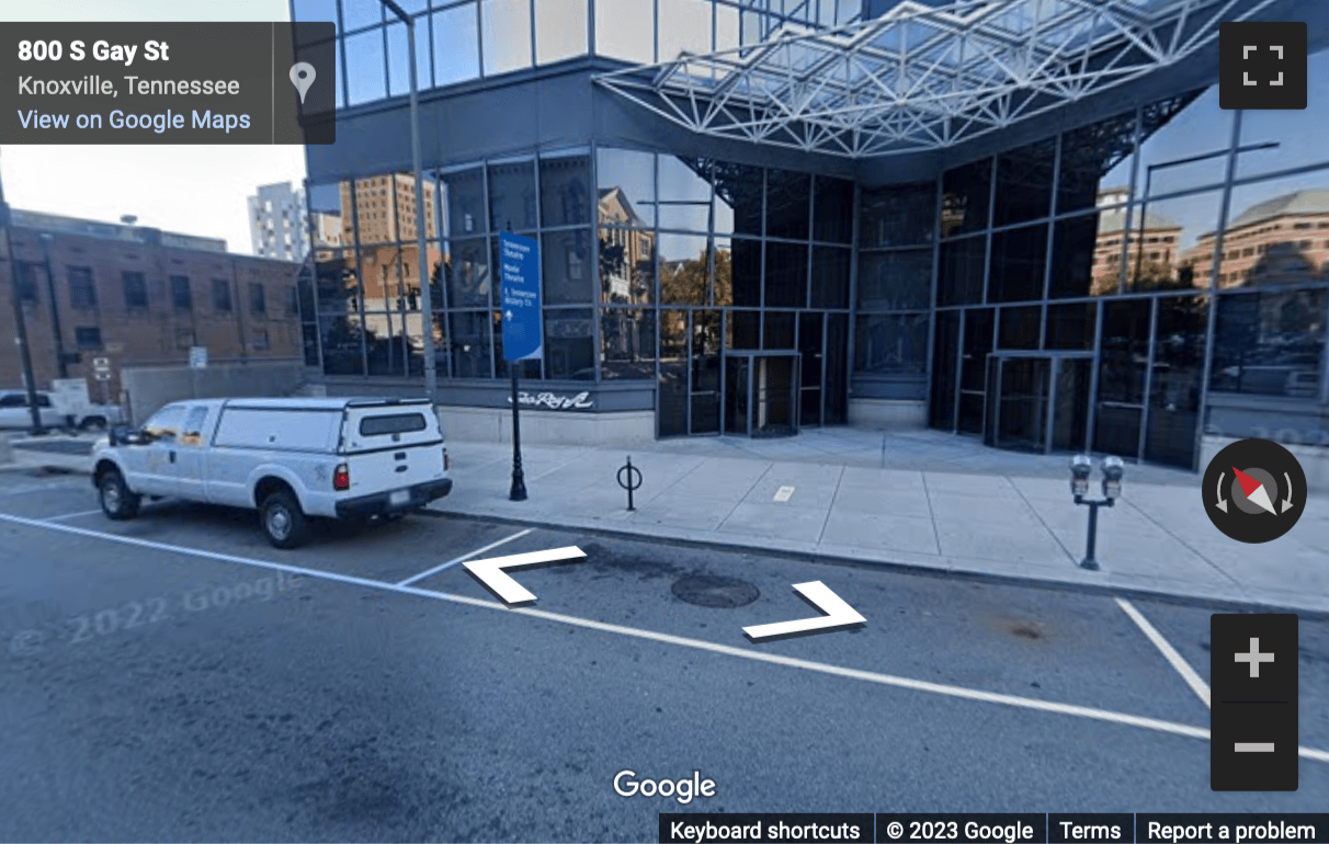 Street View image of 800 S. Gay Street, Suite 700, Knoxville, Tennessee, USA